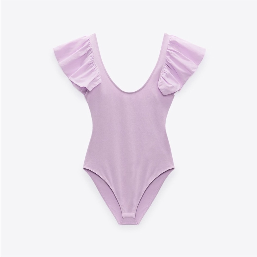 Zara Ruffle Sleeve Bodysuit